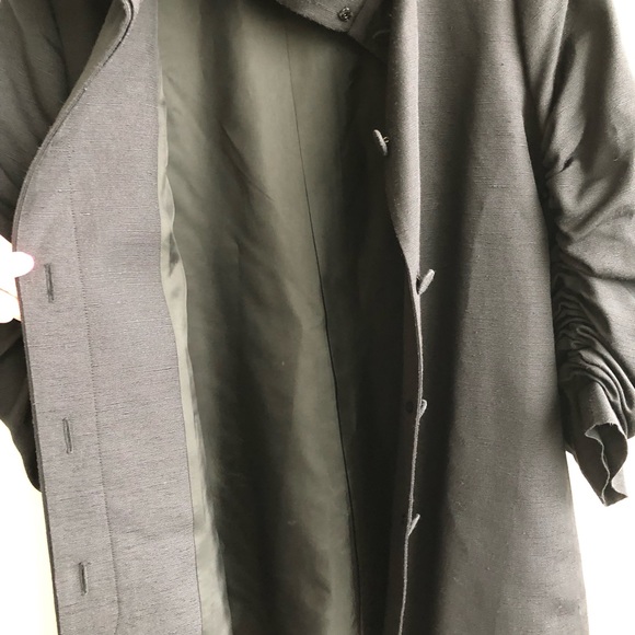 Martin Grant Structured Ruched Silk Trench Coat - Picture 7 of 8